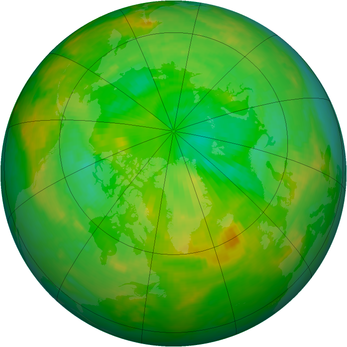 Arctic ozone map for 12 July 1979